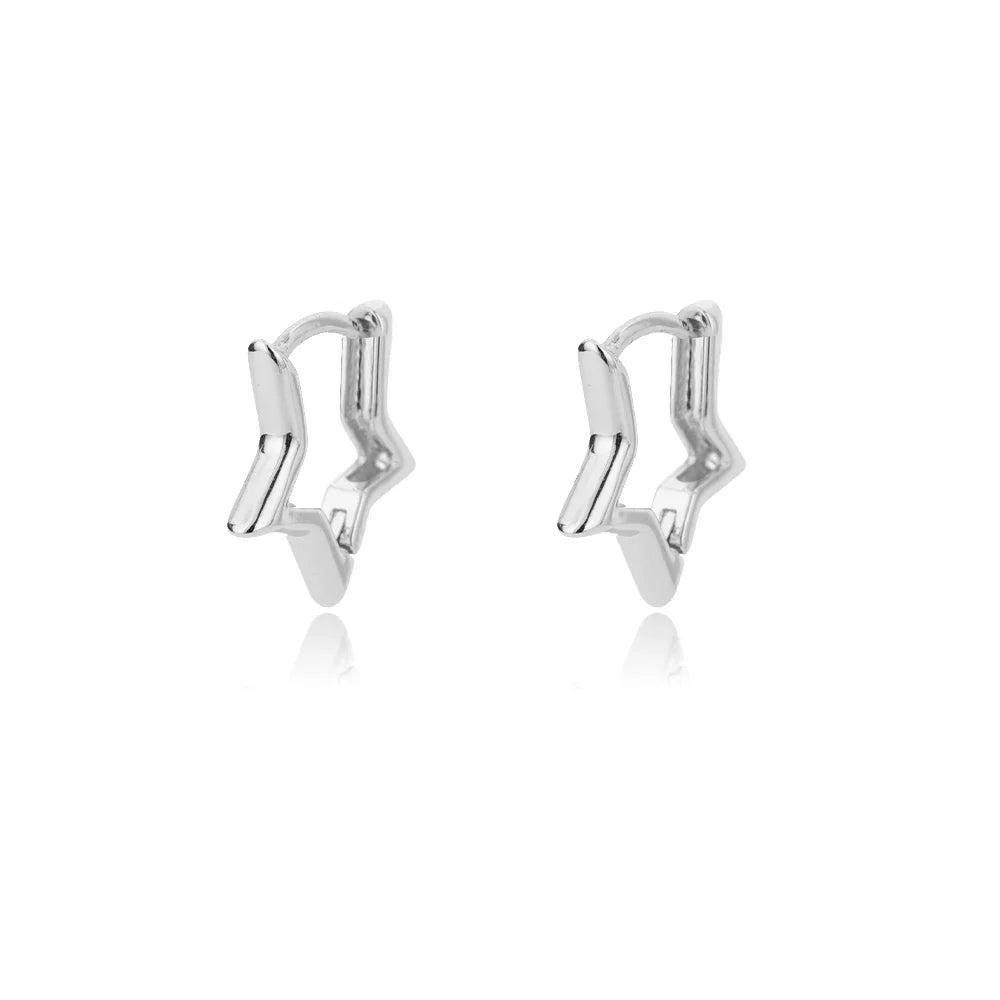 Panqureli® Geometrische Stern-Creolen aus Edelstahl für Damen und Mädchen – hypoallergener Schmuck und Geschenkidee