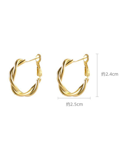 Panqureli® 2 kreative Ohrringe für Damen mit umwickeltem Doppelring – für Karneval, Partys und festliche Outfits