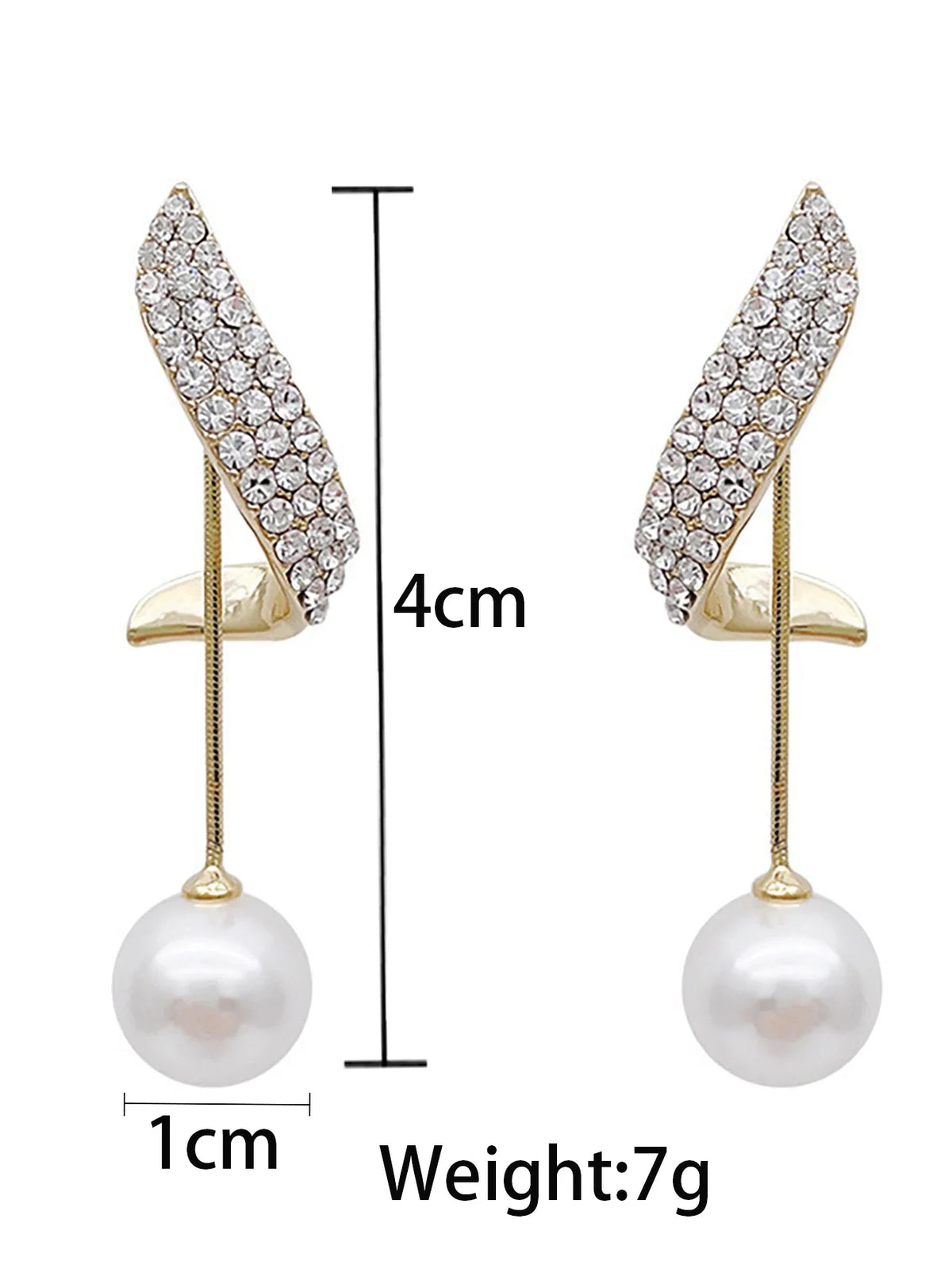 Panqureli® 2 elegante lange Ohrringe für Damen mit Diamantbesatz, Perlen und geometrischem Design – für Partys und Abendveranstaltungen
